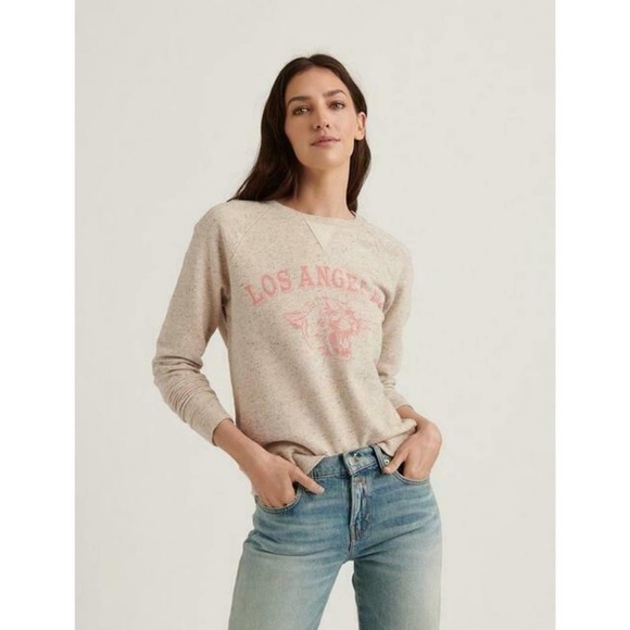 Lucky Brand Sweaters - Lucky Brand beige Los Angeles crew neck sweater